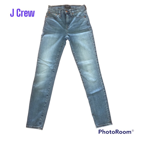 J CREW 9” High Rise Light Wash Toothpick Skinny Jeans - Picture 9 of 16